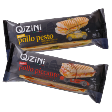 Qizini panini kip pesto of pikante kip